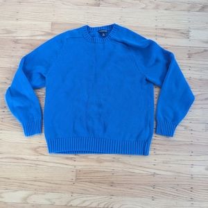 Royal Blue Cotton Vintage Land's End Crewneck Sweater - Men's Size M